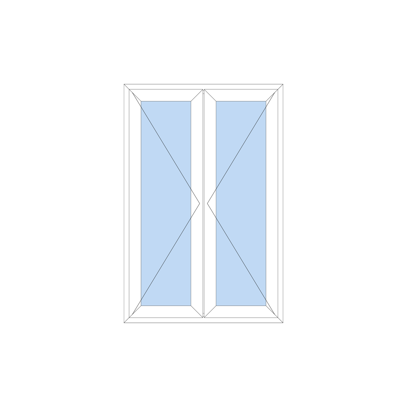 Opera Casement - Double Side Hung 1000x1500 - Image 2
